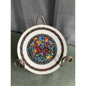 D'Arceau-Limoges The Flight into Egypt Collector Plate - 1975 Noel Vitrail